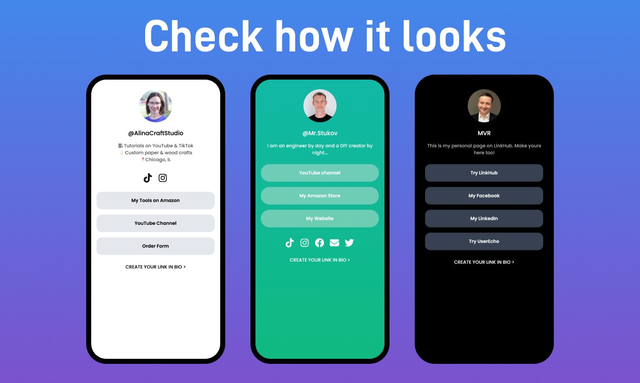 Linkhub - Несколько ссылок для вашей ссылки в Bio медиа 5
