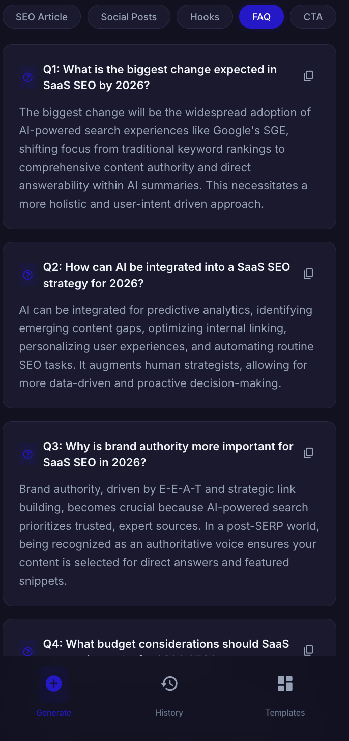 RankFlow Content Dashboard gallery image