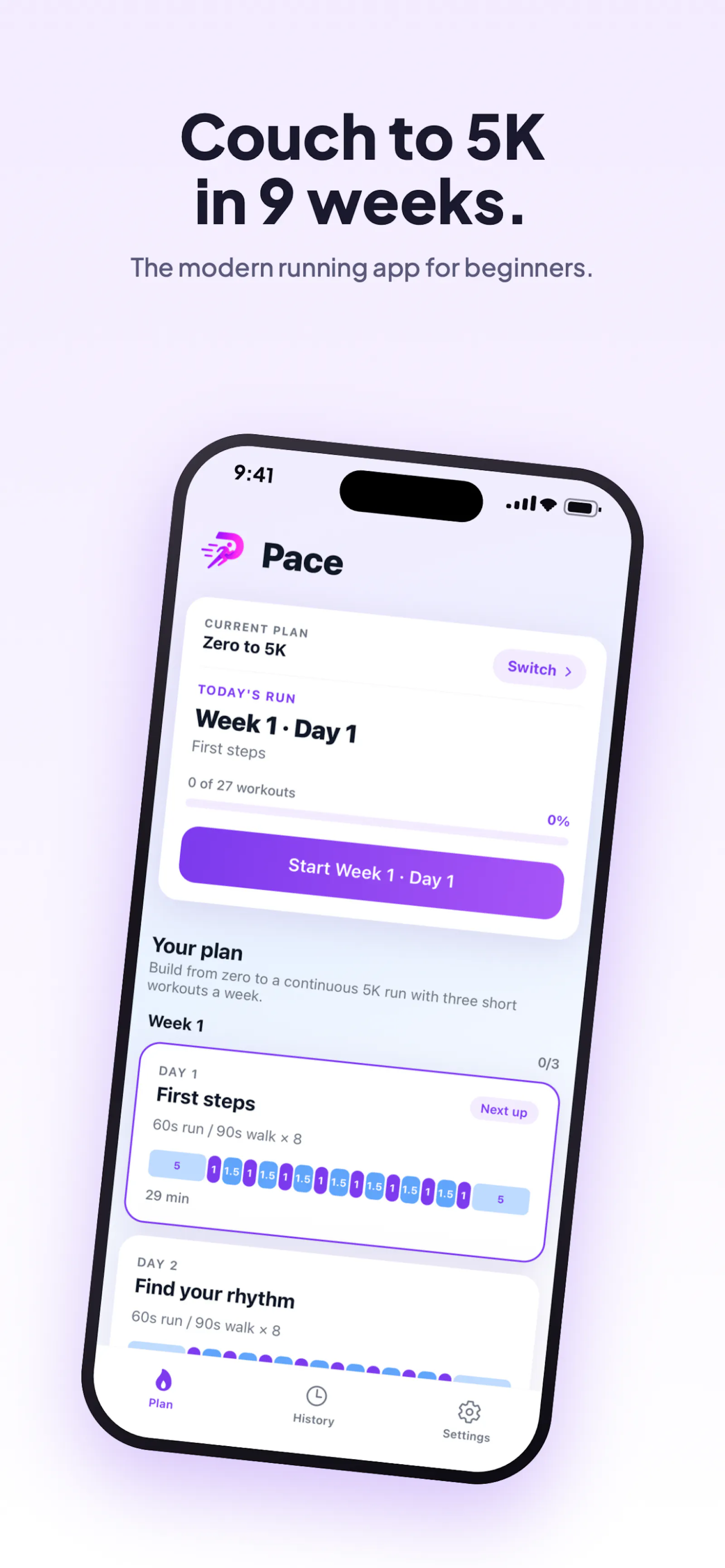Pace: Couch to 5K Run Coach screenshot 2