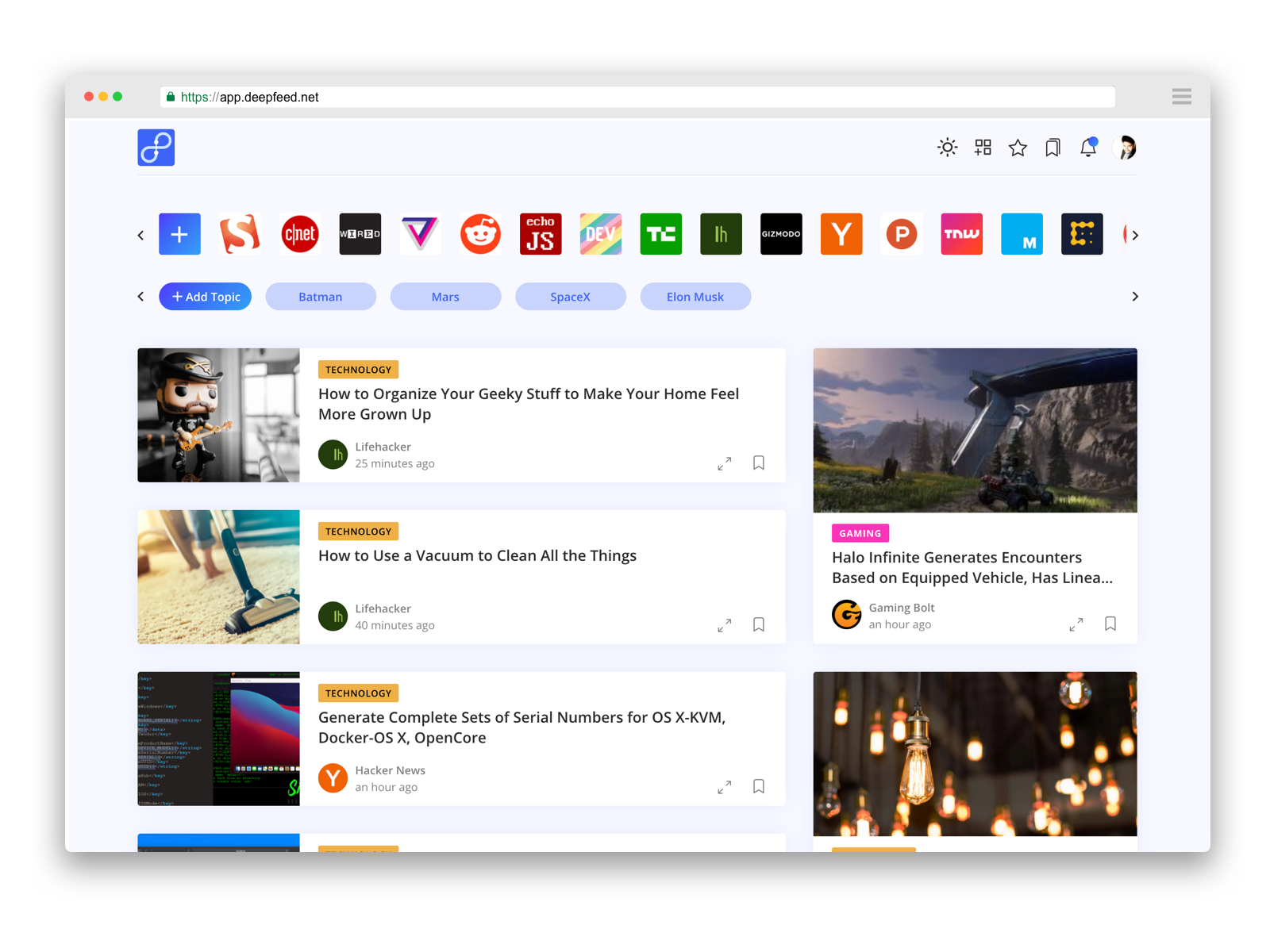 Deepfeed - Never miss a headline gallery image