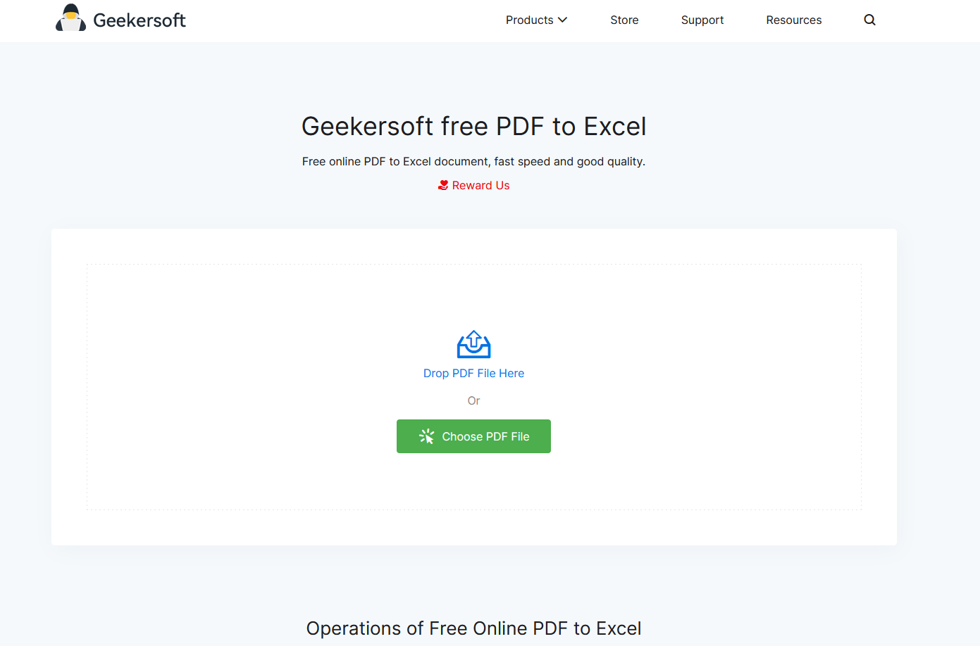 Geekersoft free PDF to Excel gallery image