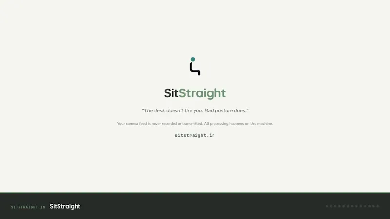 SitStraight Software screenshot 1 (video preview)