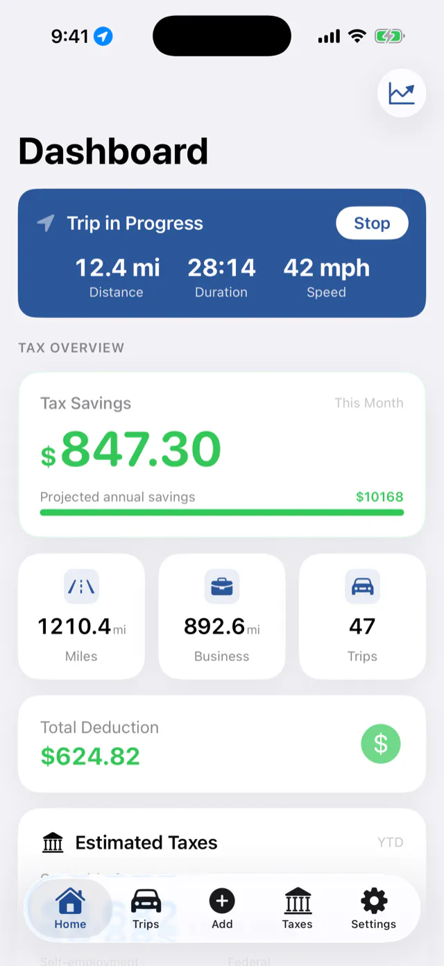 TaxMiles screenshot