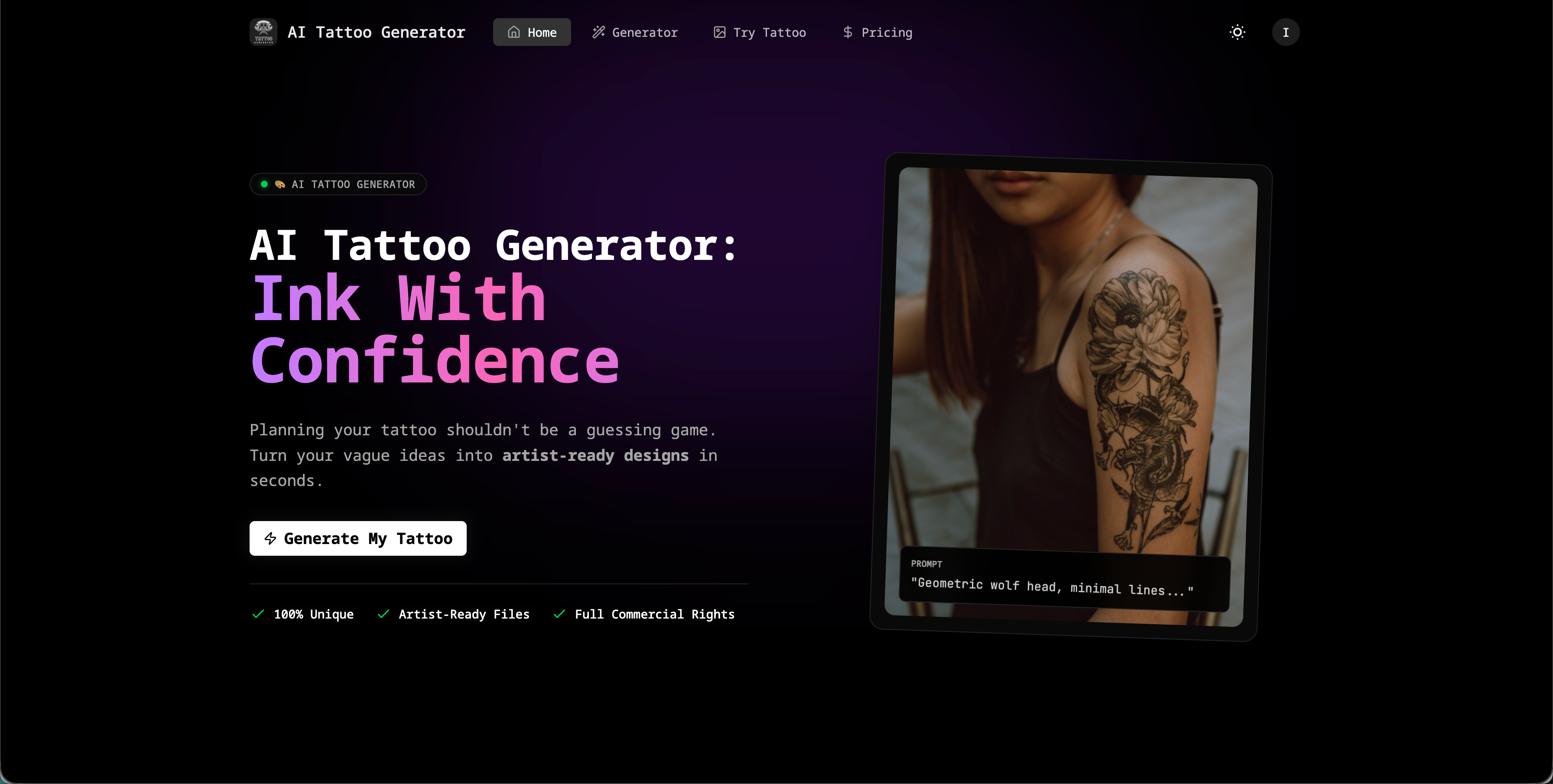 AI Tattoo Generator gallery image
