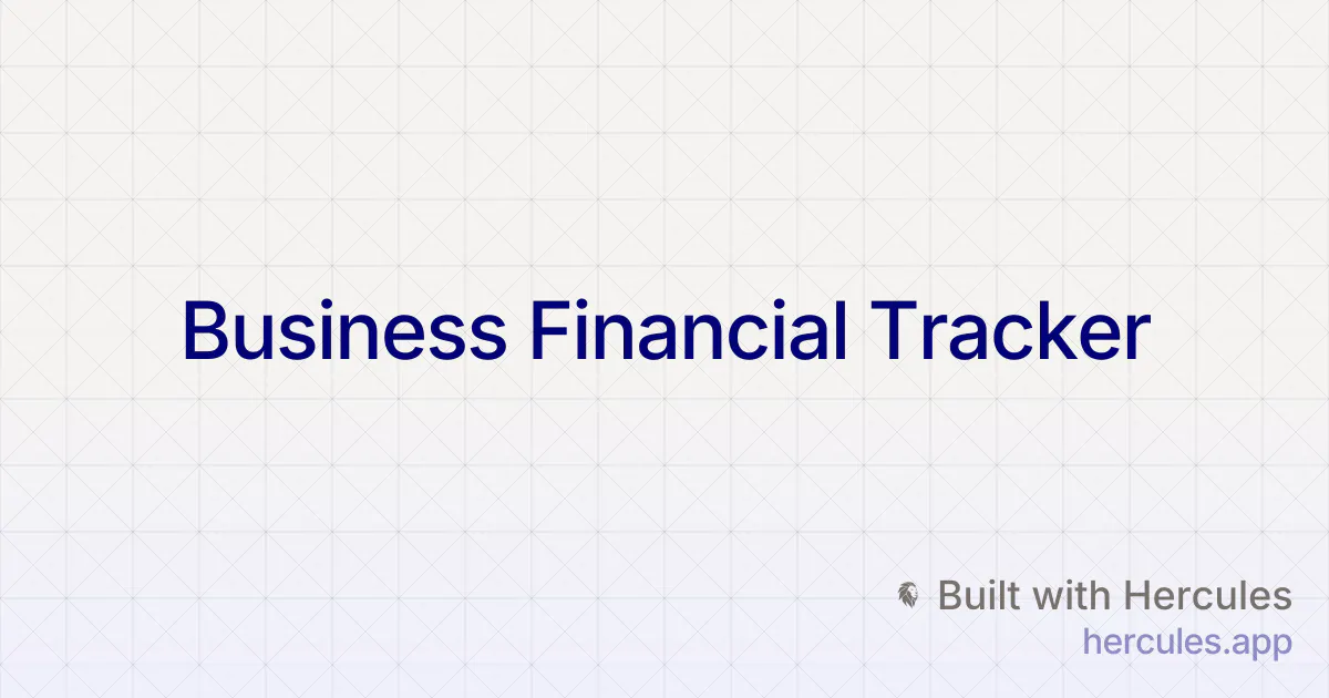 Business Financial Tracker gallery image