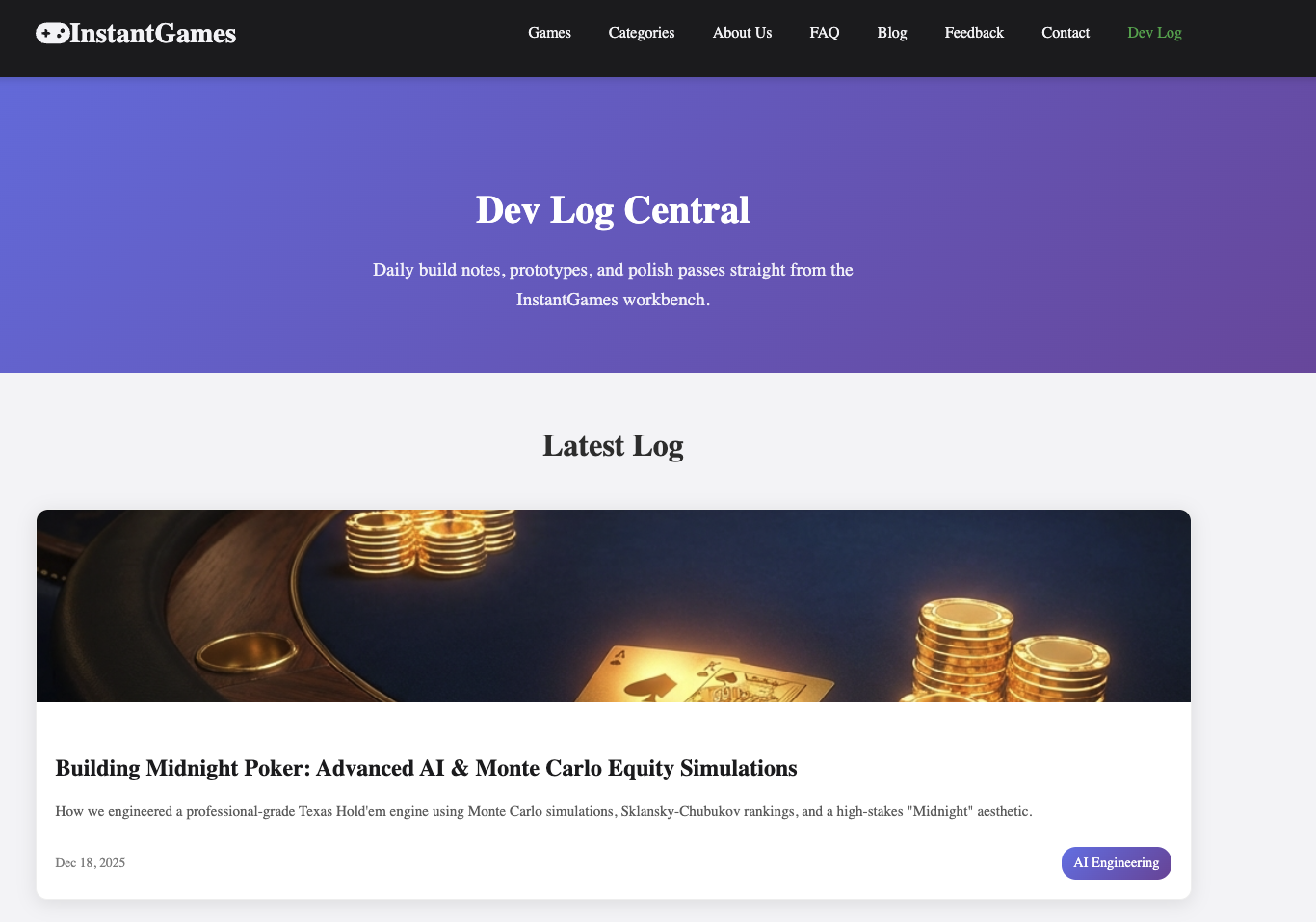 Instant Free Html Games - Main product screenshot demonstrating key features and user interface