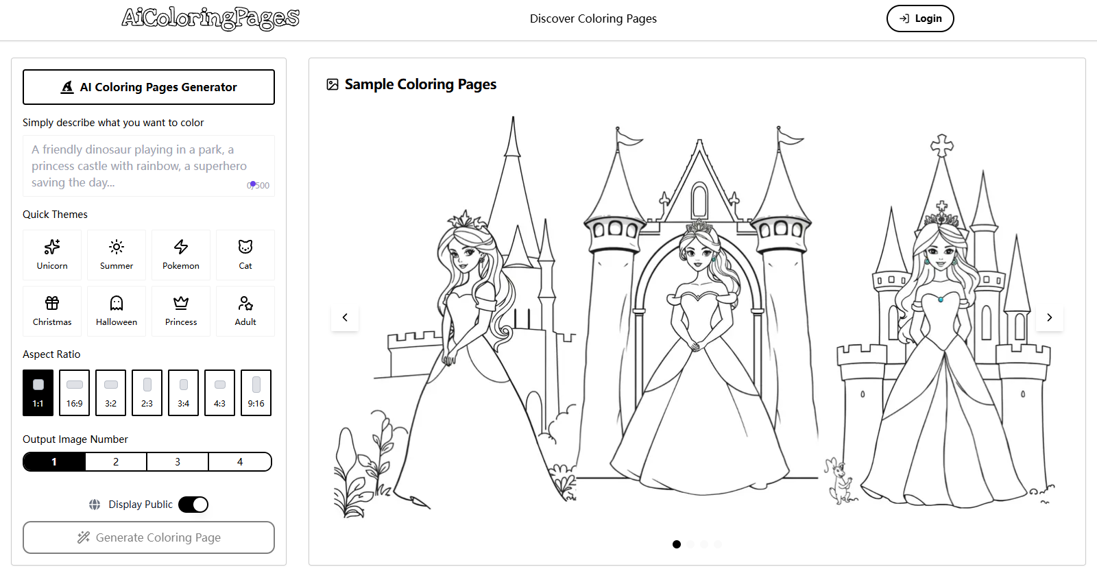 AI Coloring Pages Generator gallery image