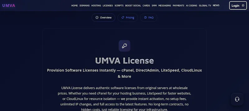 UMVA LICENSES screenshot 2