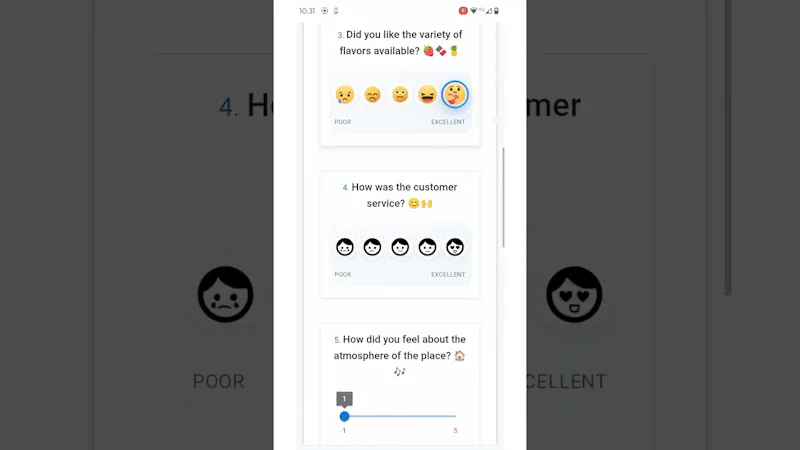 EmojiSurveys screenshot 1 (video preview)