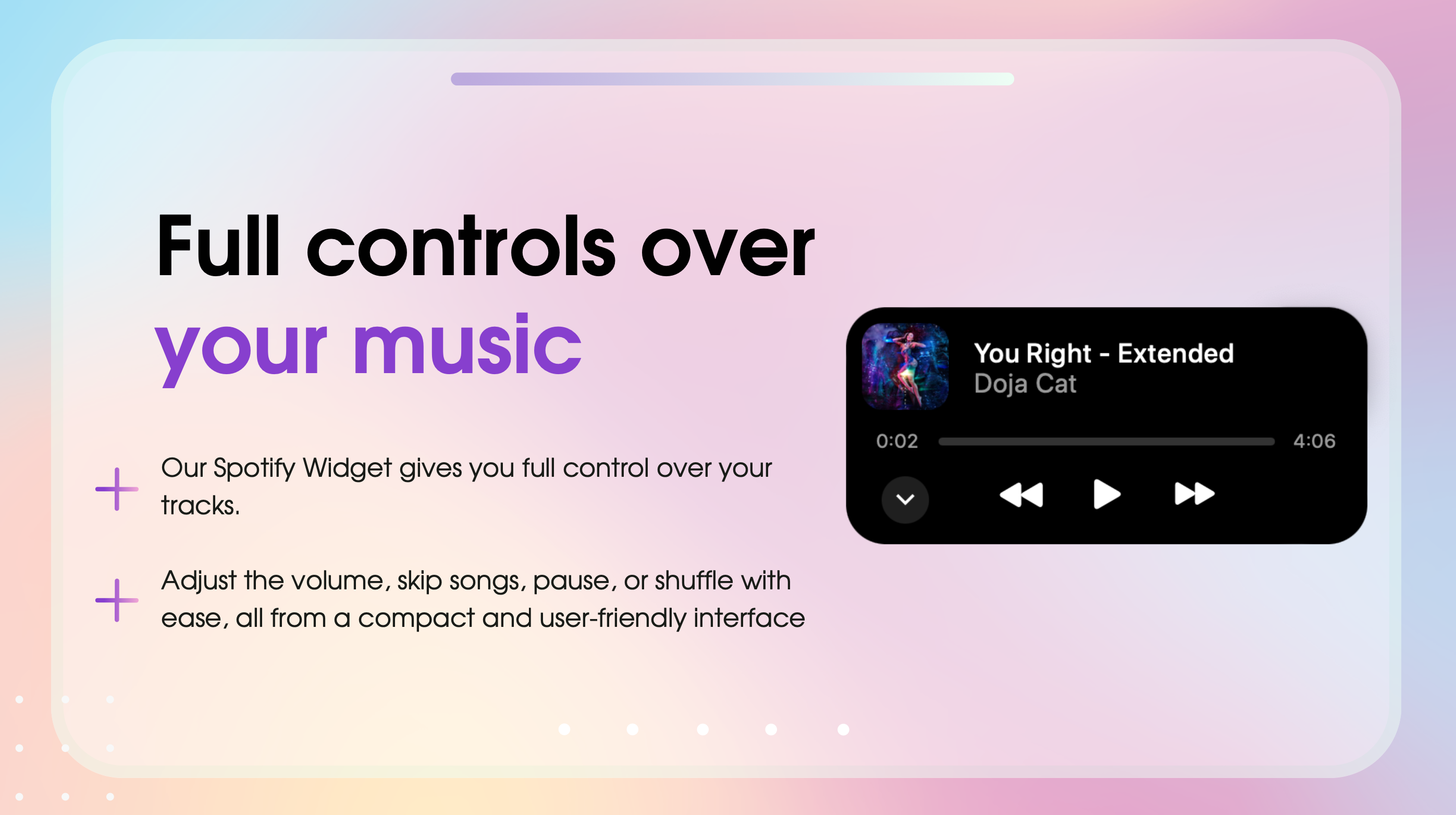 侧脚架 - Spotify小部件可以从任何地方控制您的音乐媒体3