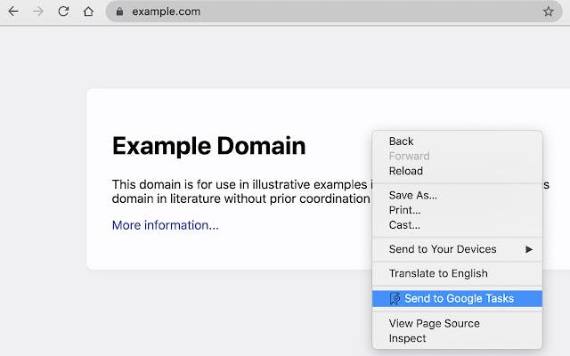 Send to Google Task (Chrome Extension) media 1