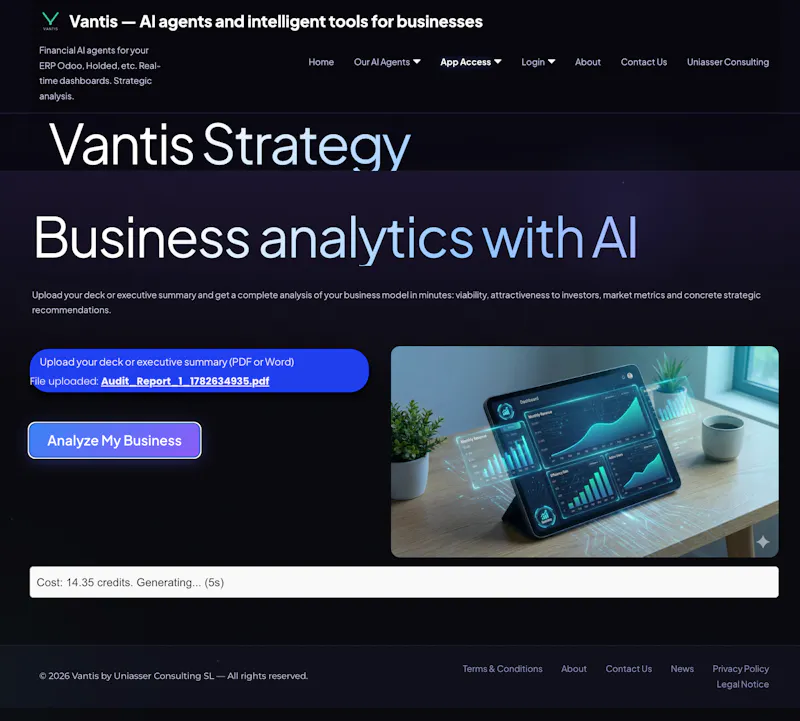 Vantis — Agentes de IA para tu ERP screenshot 2