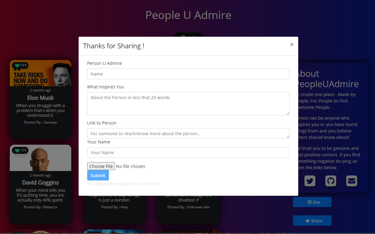 PeopleUAdmire gallery image