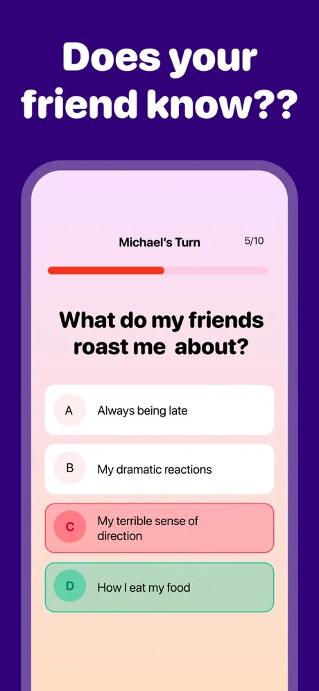 How Well Do You Know Me? - Main product screenshot demonstrating key features and user interface