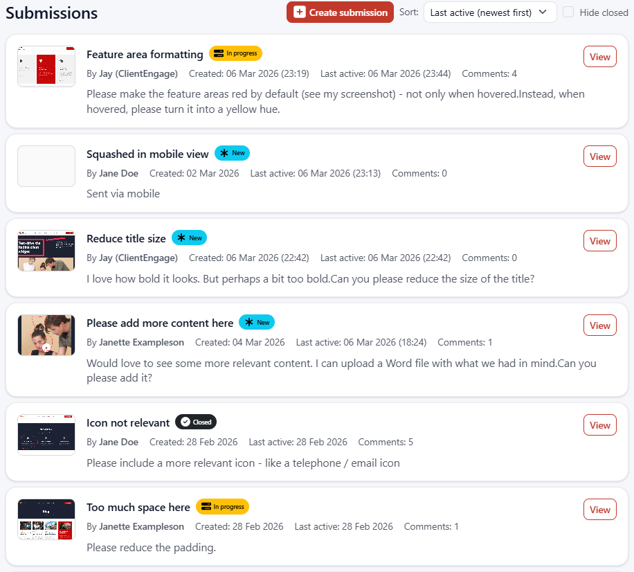Website feedback tool for WordPress gallery image