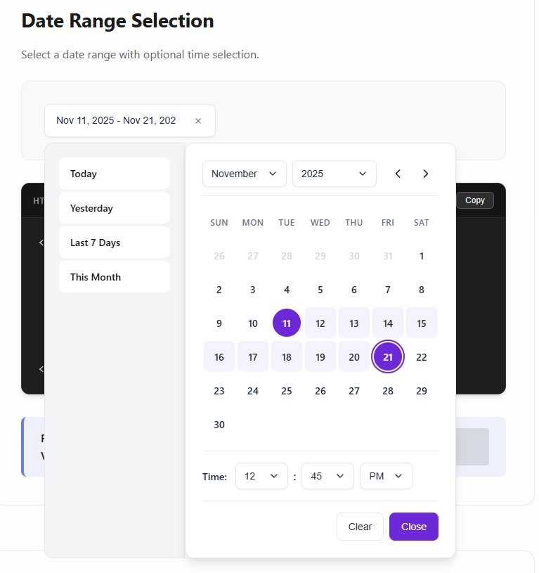 NGXSMK DatePicker gallery image