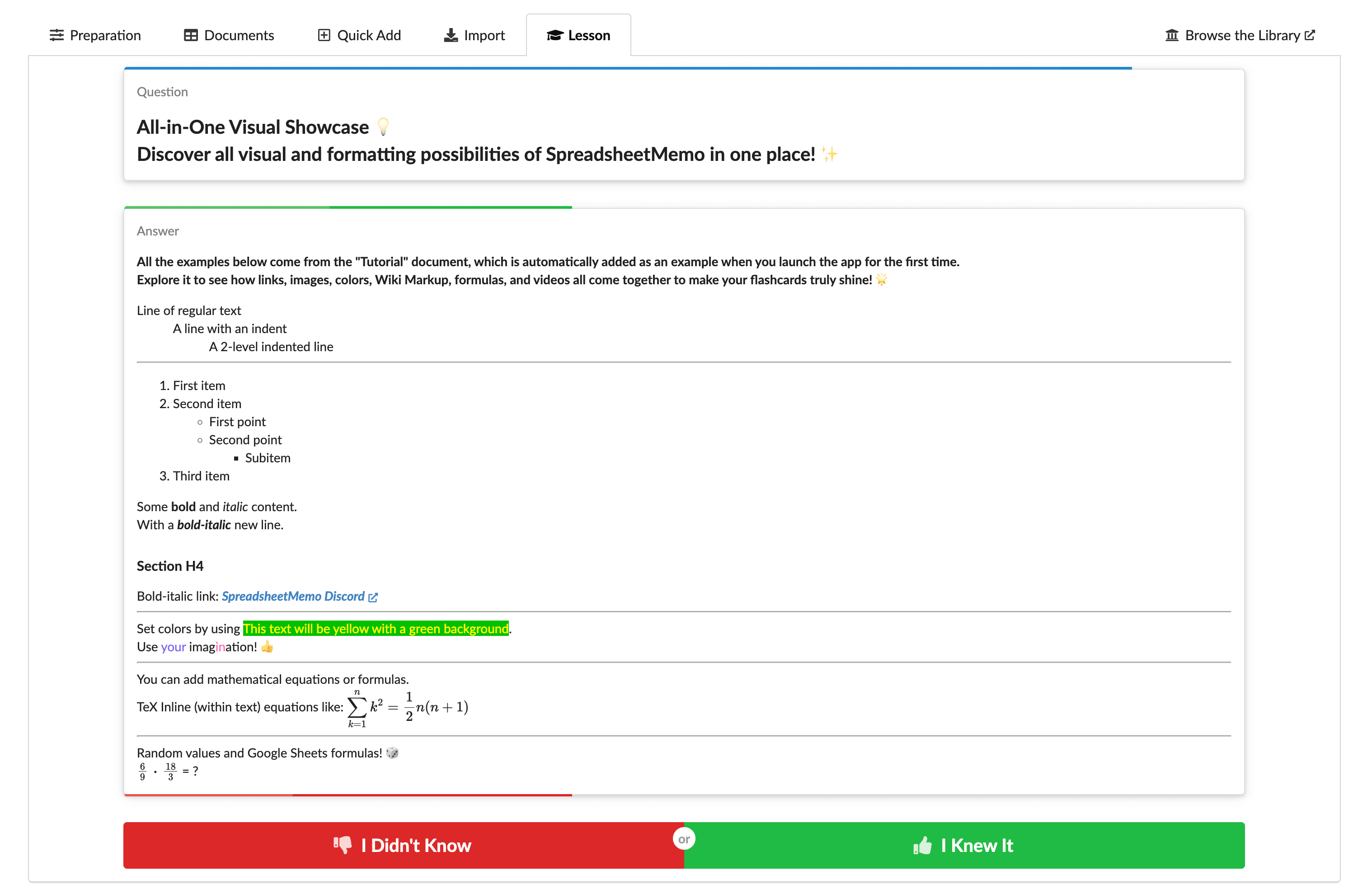SpreadsheetMemo - Screenshot 3 showing product features and functionality