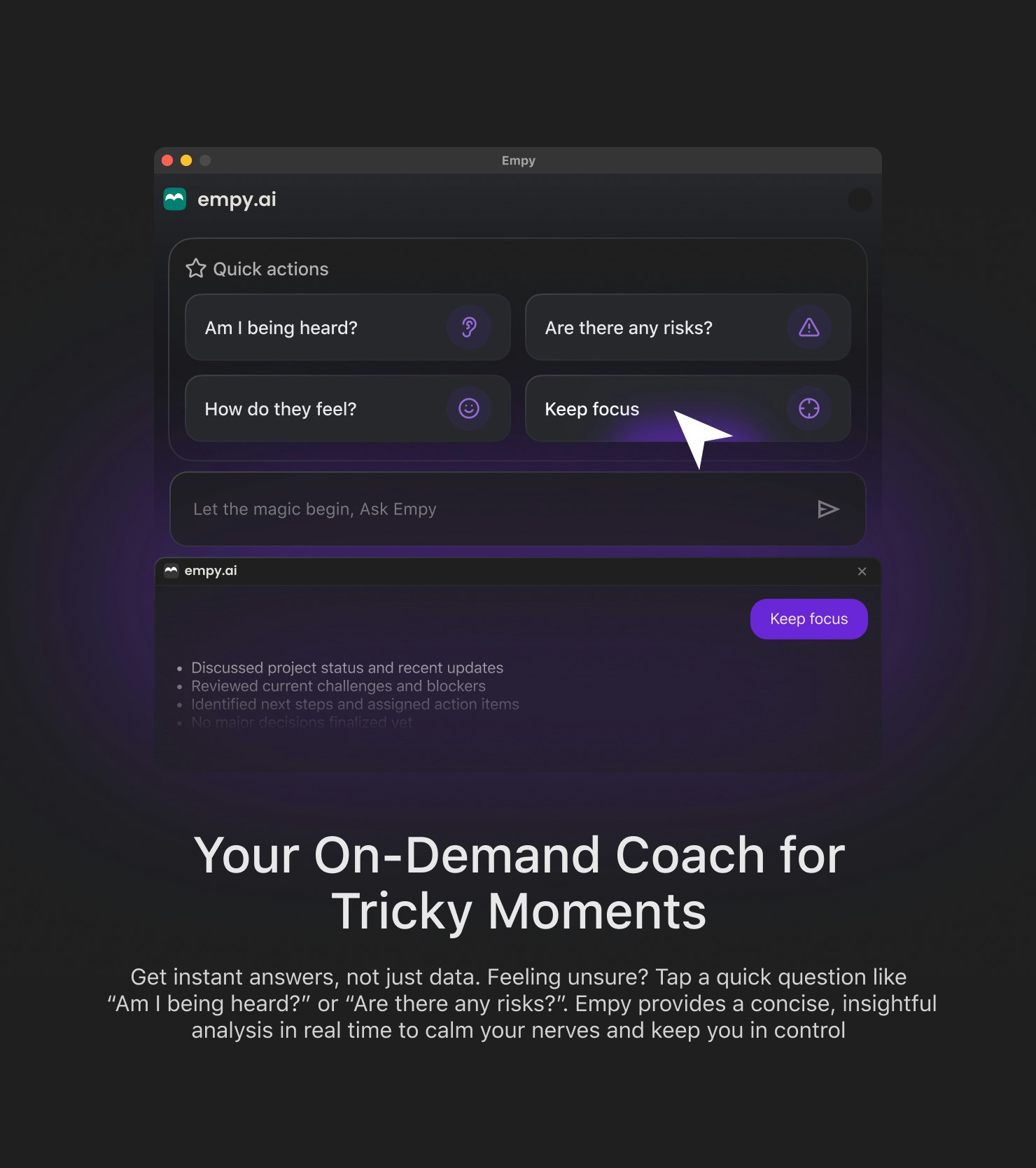 Empy.ai - AI coach for zoom meetings gallery image