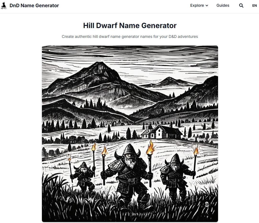 DnD Name Generator gallery image