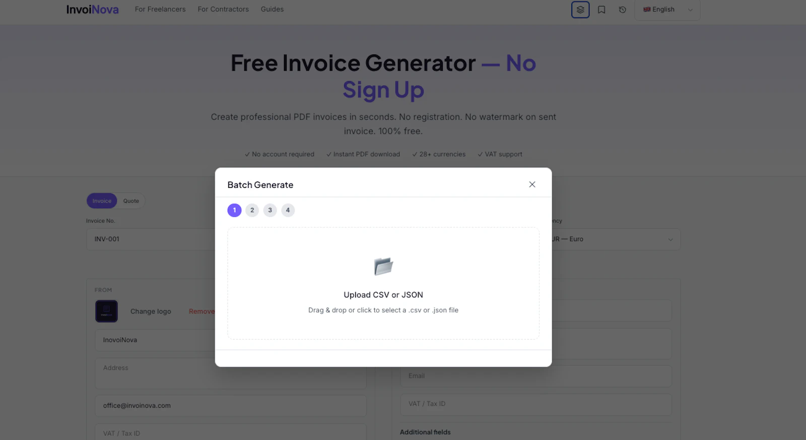 InvoiNova — Free Invoice Generator screenshot 4