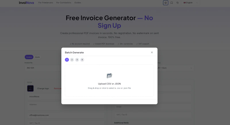 InvoiNova — Free Invoice Generator screenshot 4