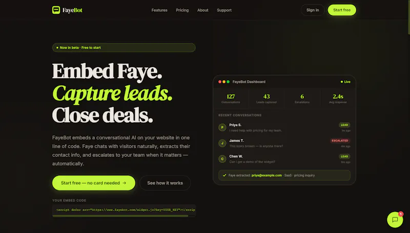 FayeBot screenshot 2