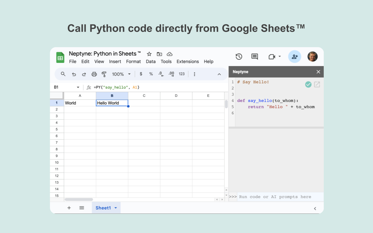 Neptyne - Esegui Python in fogli di Google media 2