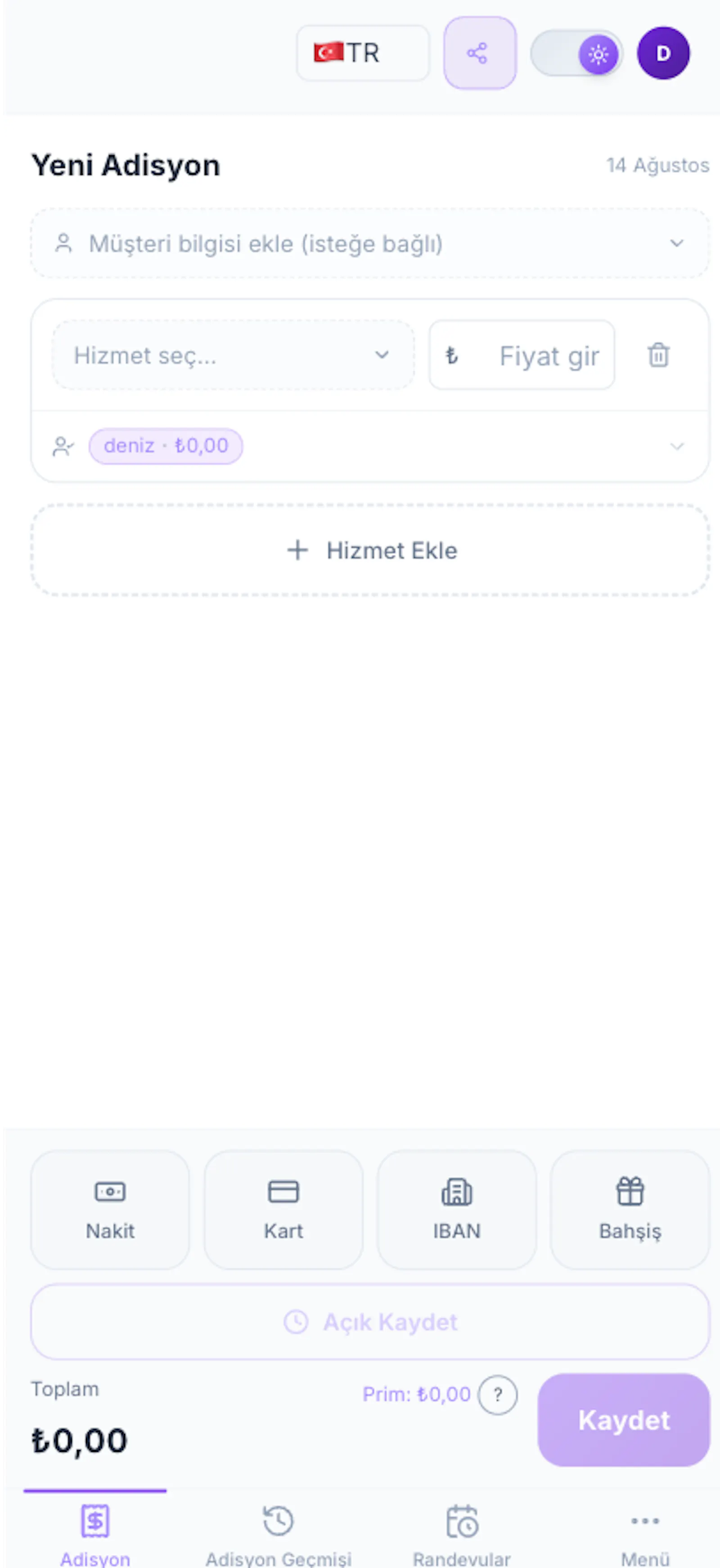 Kuaför Adisyon screenshot 2