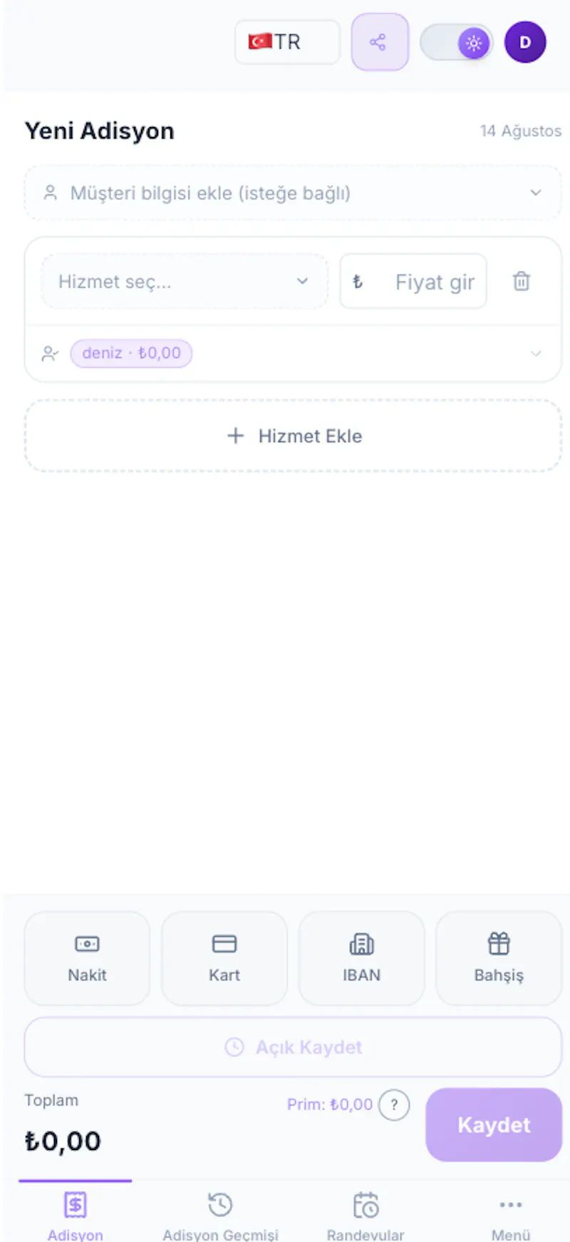 Kuaför Adisyon screenshot 2