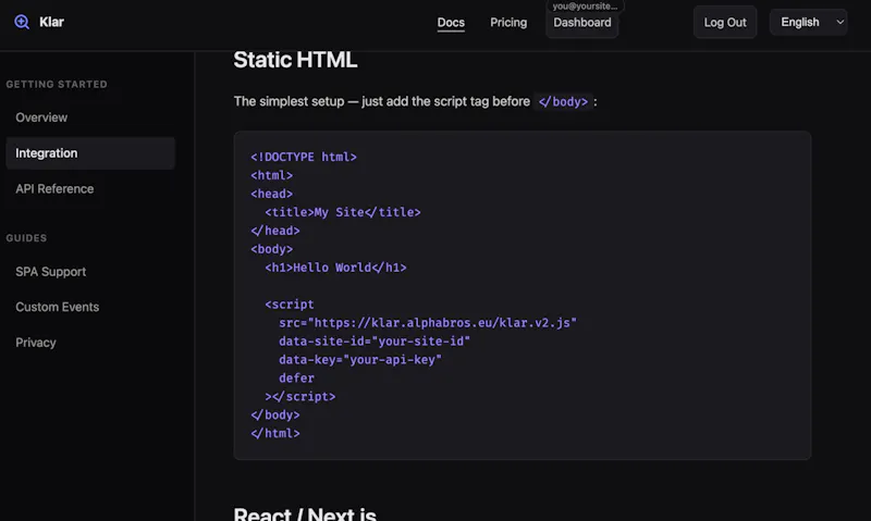 Klar screenshot 2