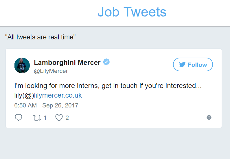 Job Tweets gallery image