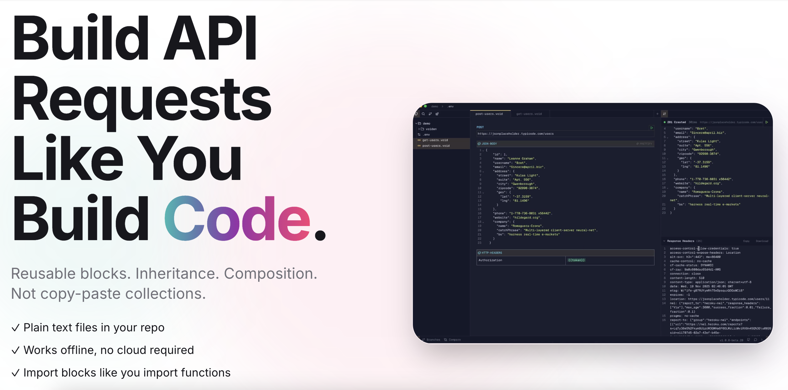 Voiden:Markdown Based Offline API Client - Screenshot 4 showing product features and functionality