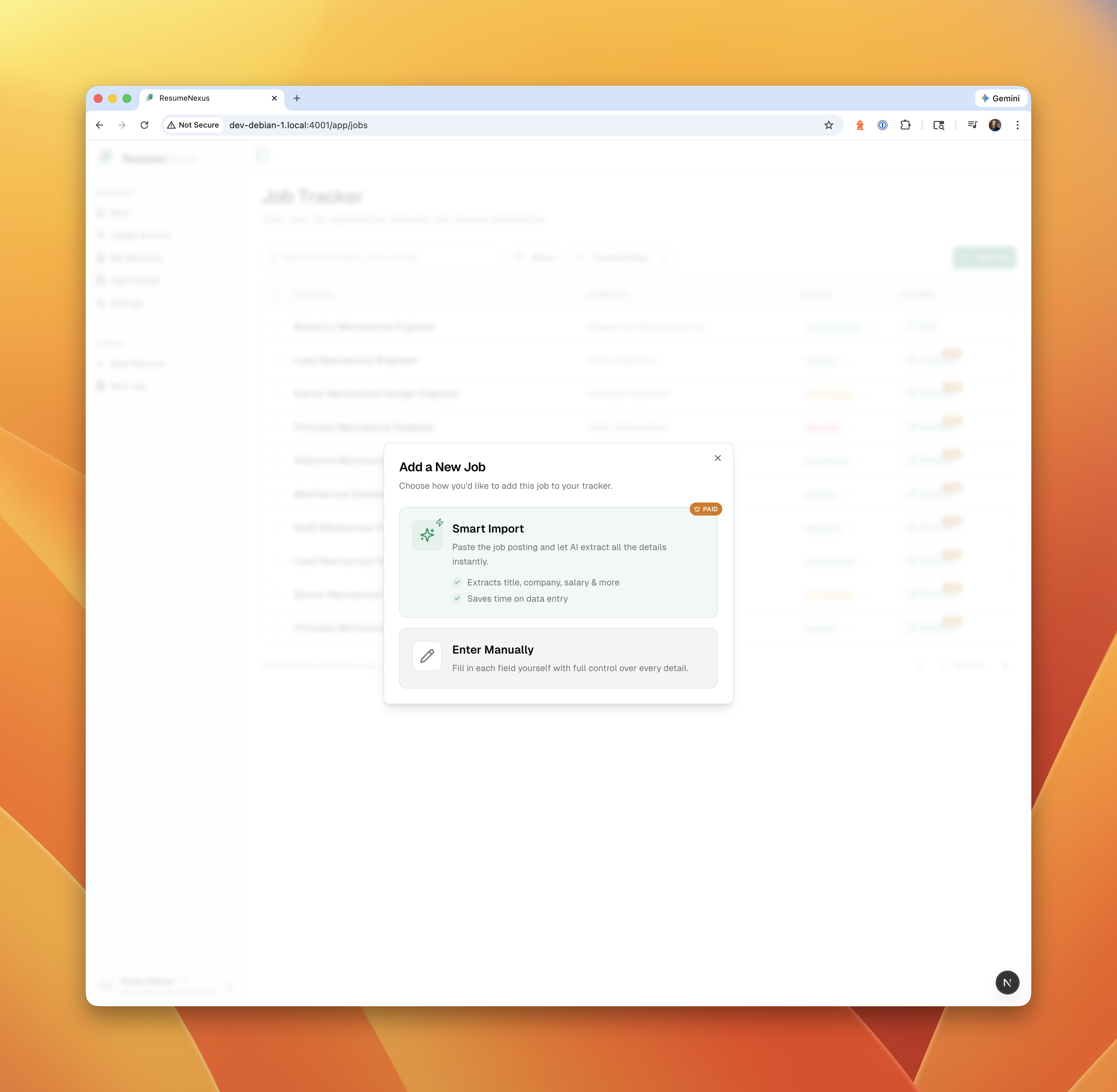 ResumeNexus - Screenshot 3 showing product features and functionality