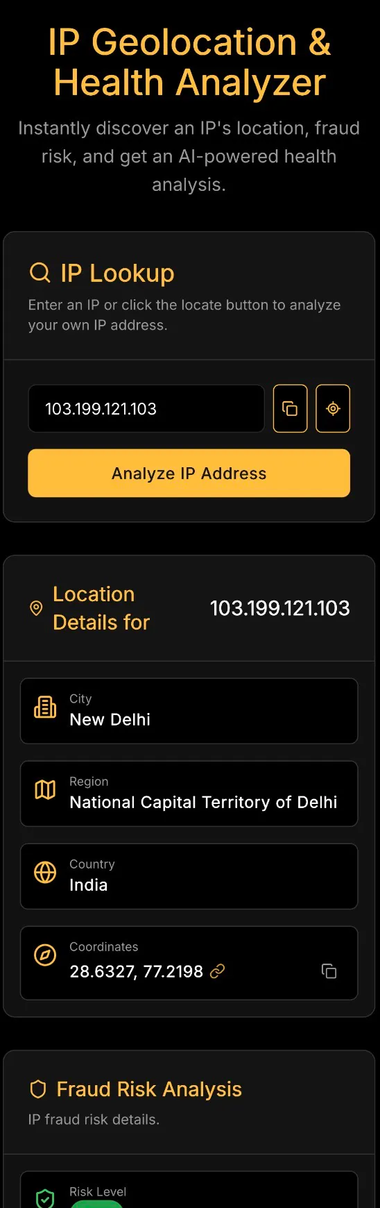 IP Geolocation Lookup 제품 배너