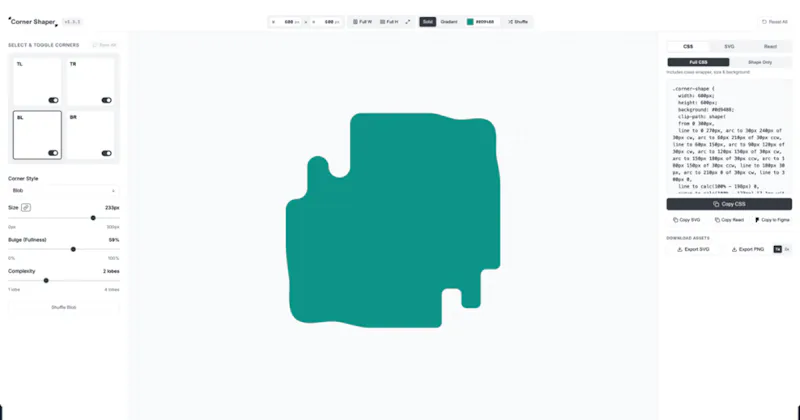 Corner Shaper screenshot 2