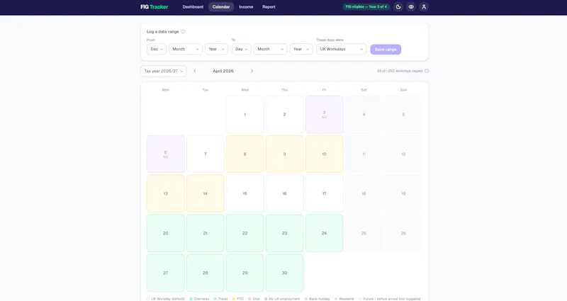 FIG Tracker screenshot 2