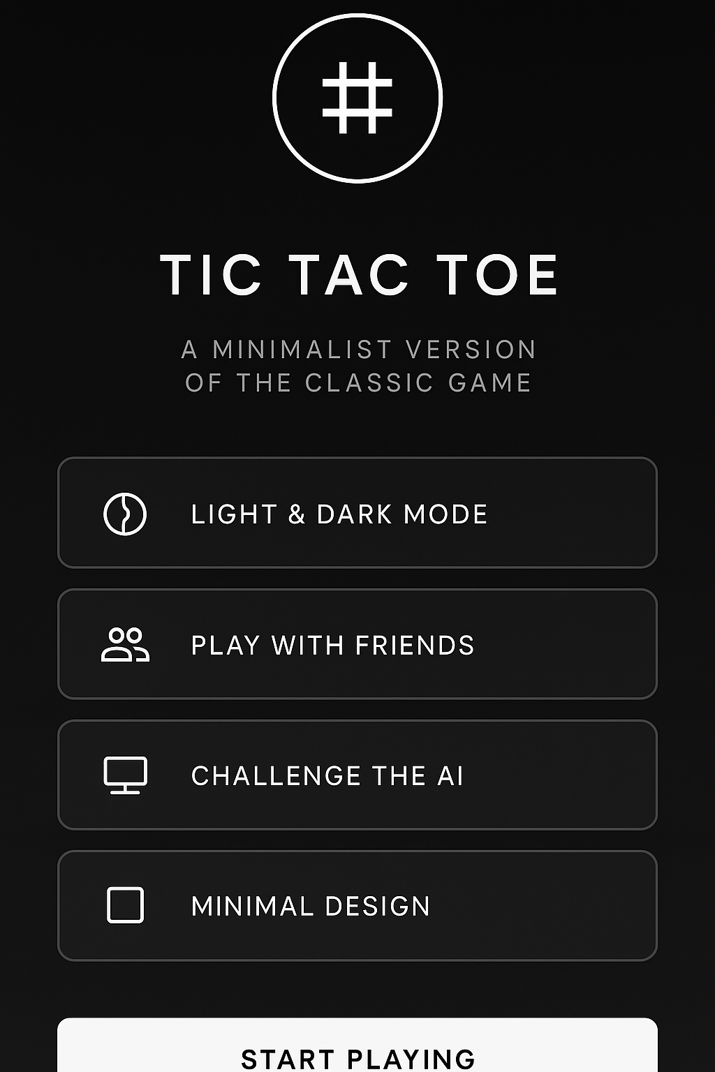 Média Tictactoe: édition minimale - Un TTT noir et blanc élégant conçu pour la simplicité et la concentration. 4