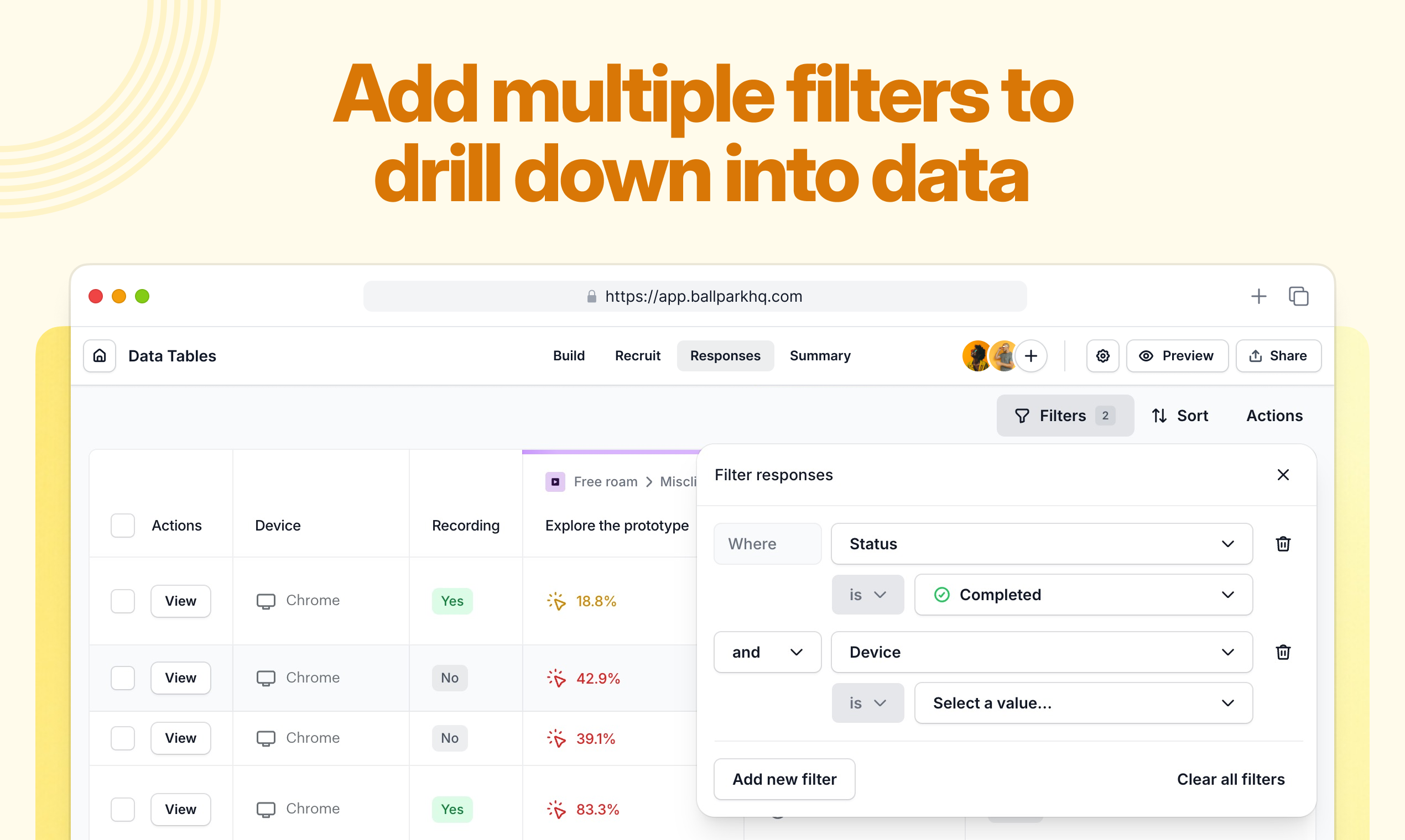 Data tables by Ballpark media 2