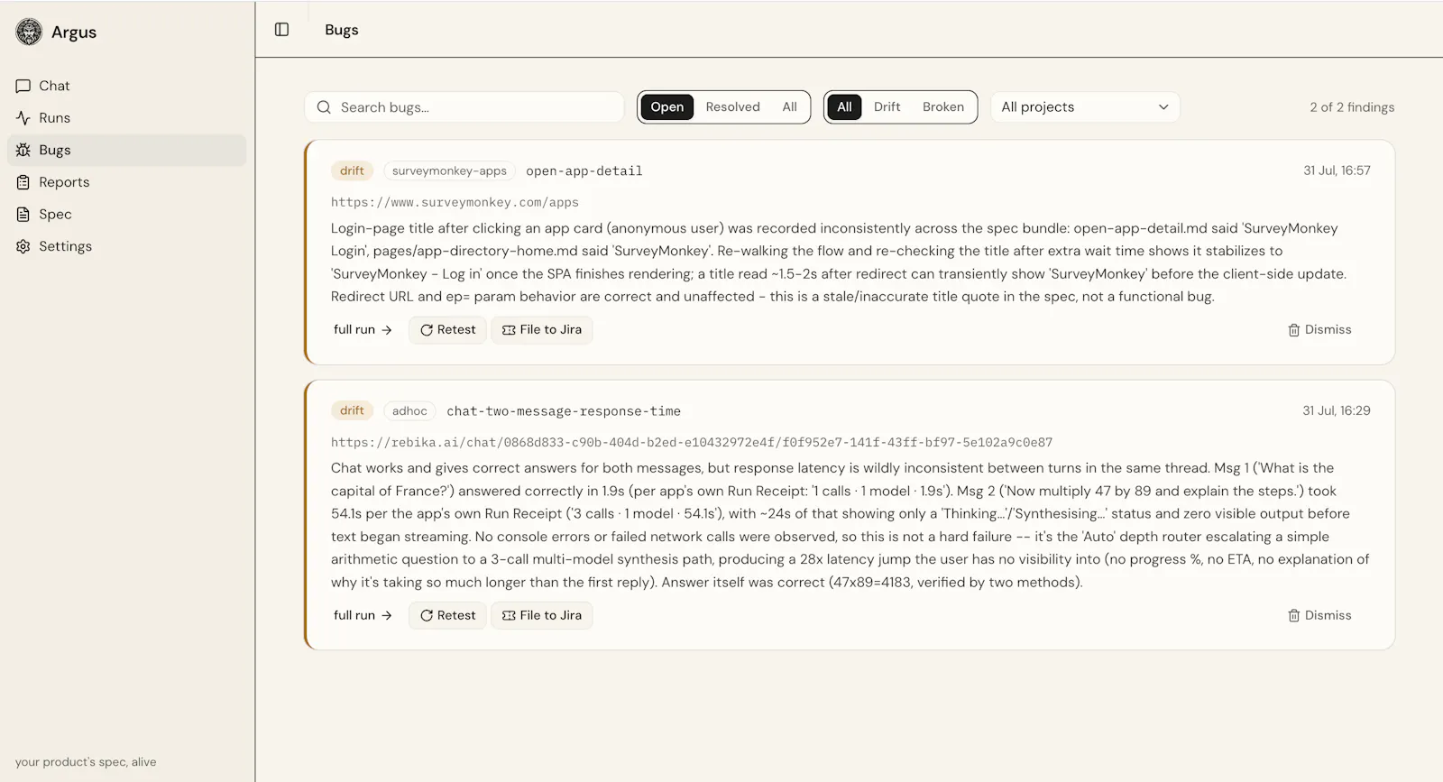 Argus screenshot 3
