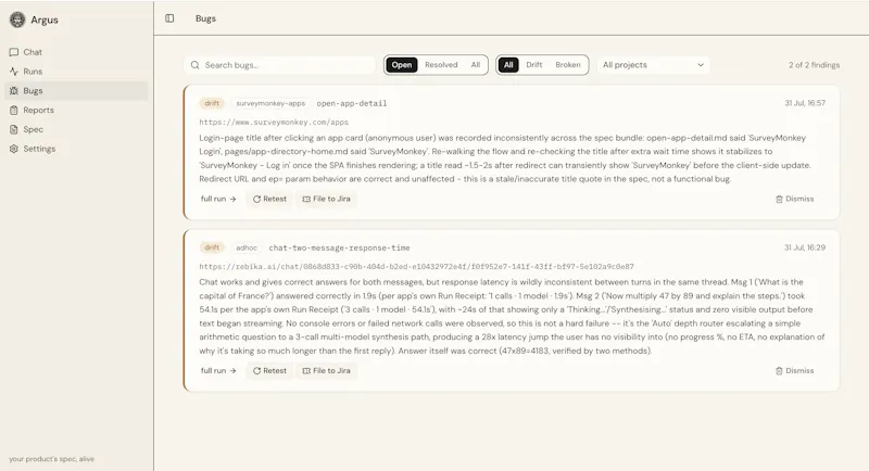 Argus screenshot 3