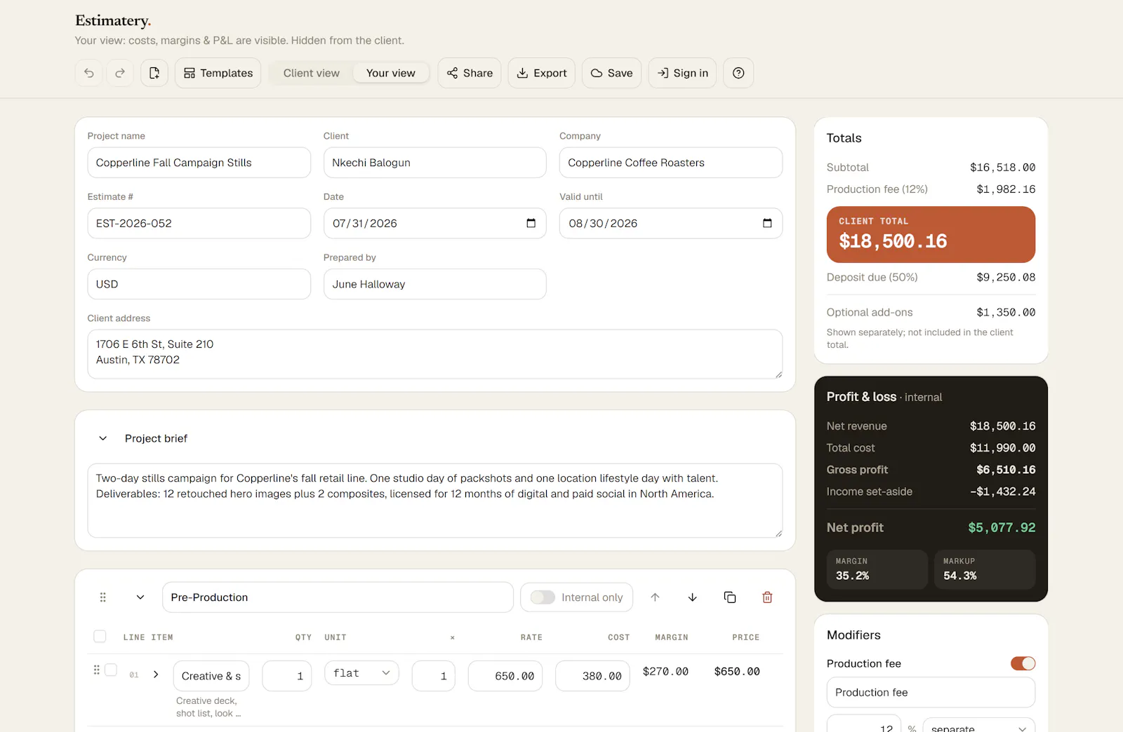 Estimatery screenshot 6