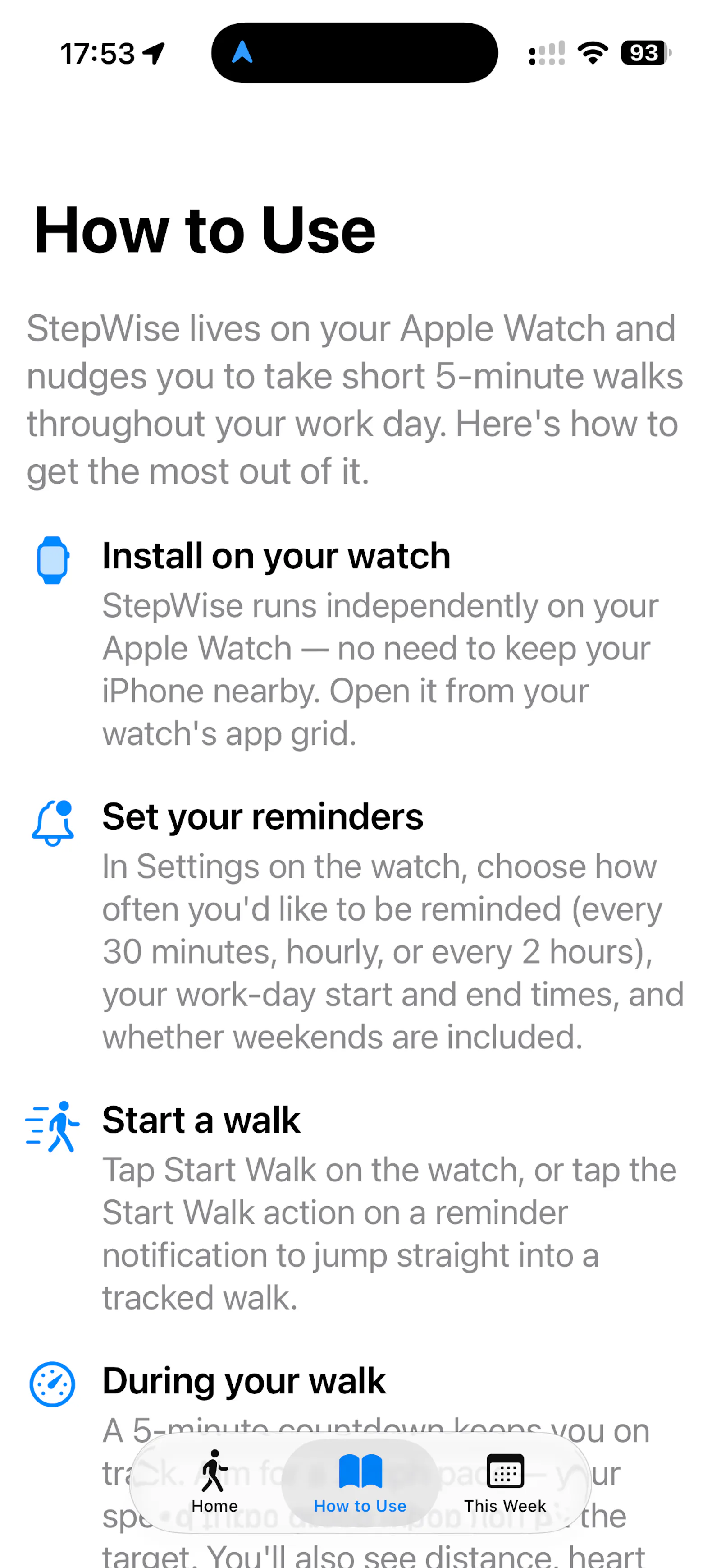 Stepwise Improvements: Walking screenshot 2