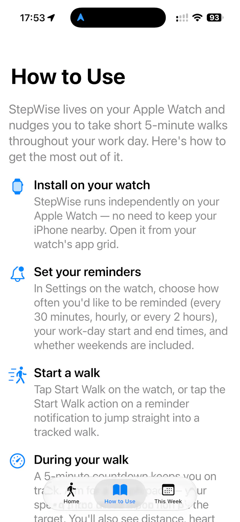 Stepwise Improvements: Walking screenshot 2