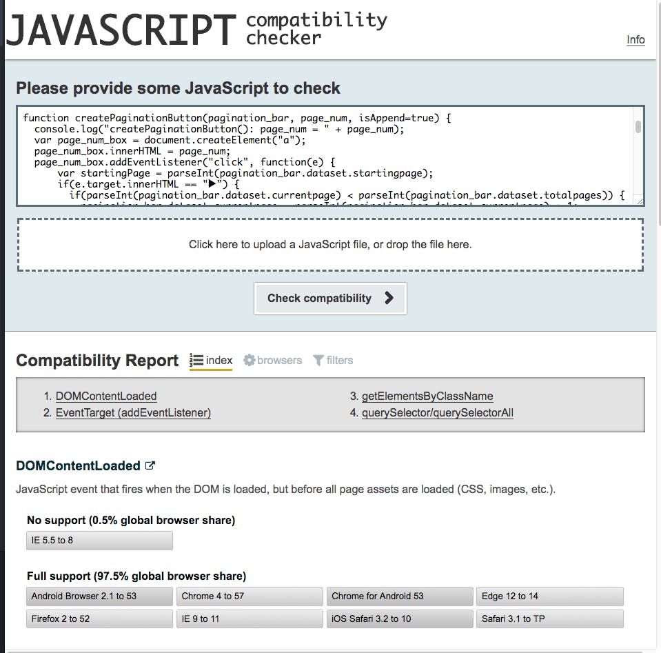 Javascript Compatibility Checker media 1