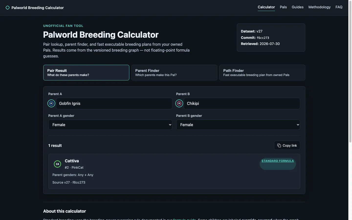 Palworld Breeding Calculator gallery image