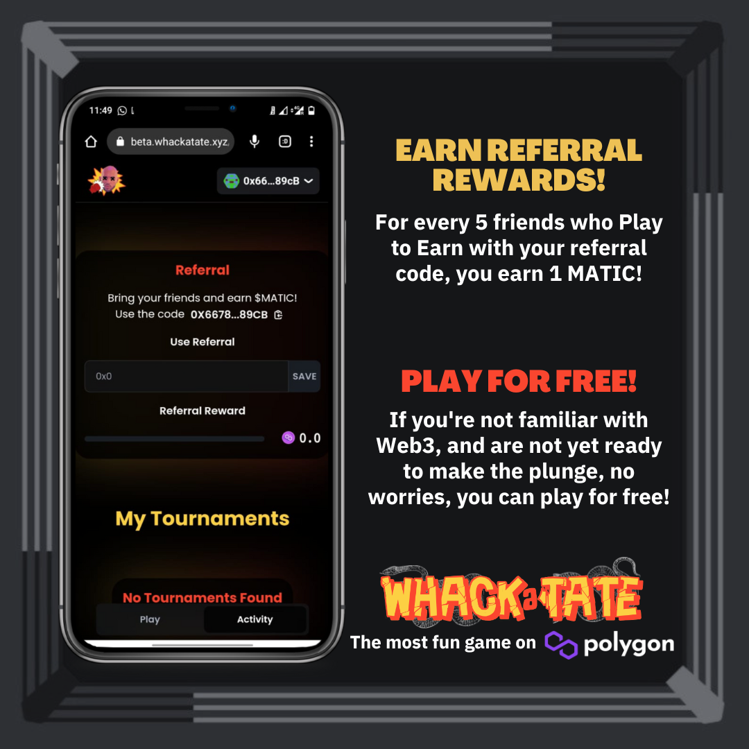 Whack-a-Tate - Das spaßigste Spiel-zu-Earn-Spiel auf Polygon von Flappy Mousk Medien 3