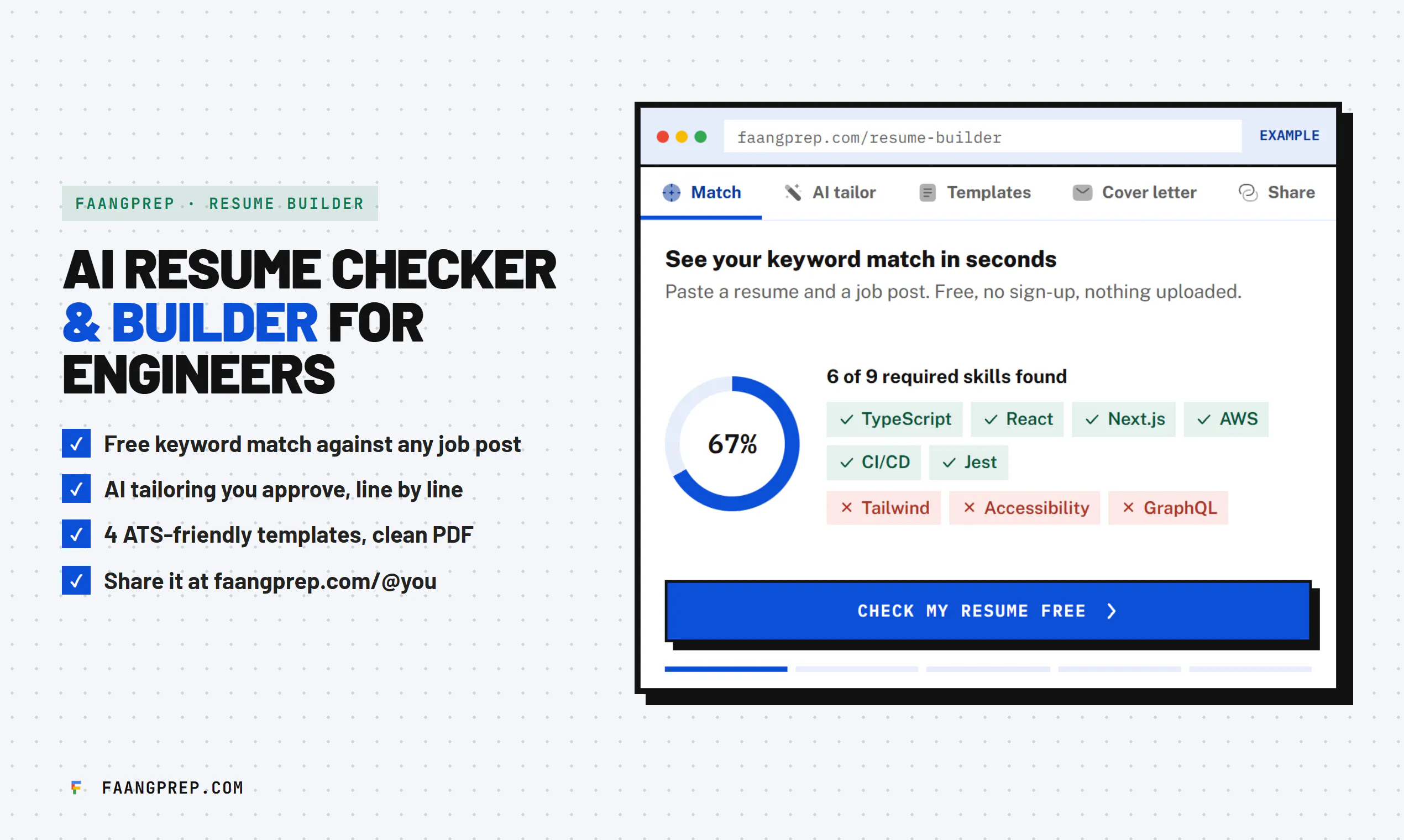 FaangPrep Resume Keyword Checker gallery image