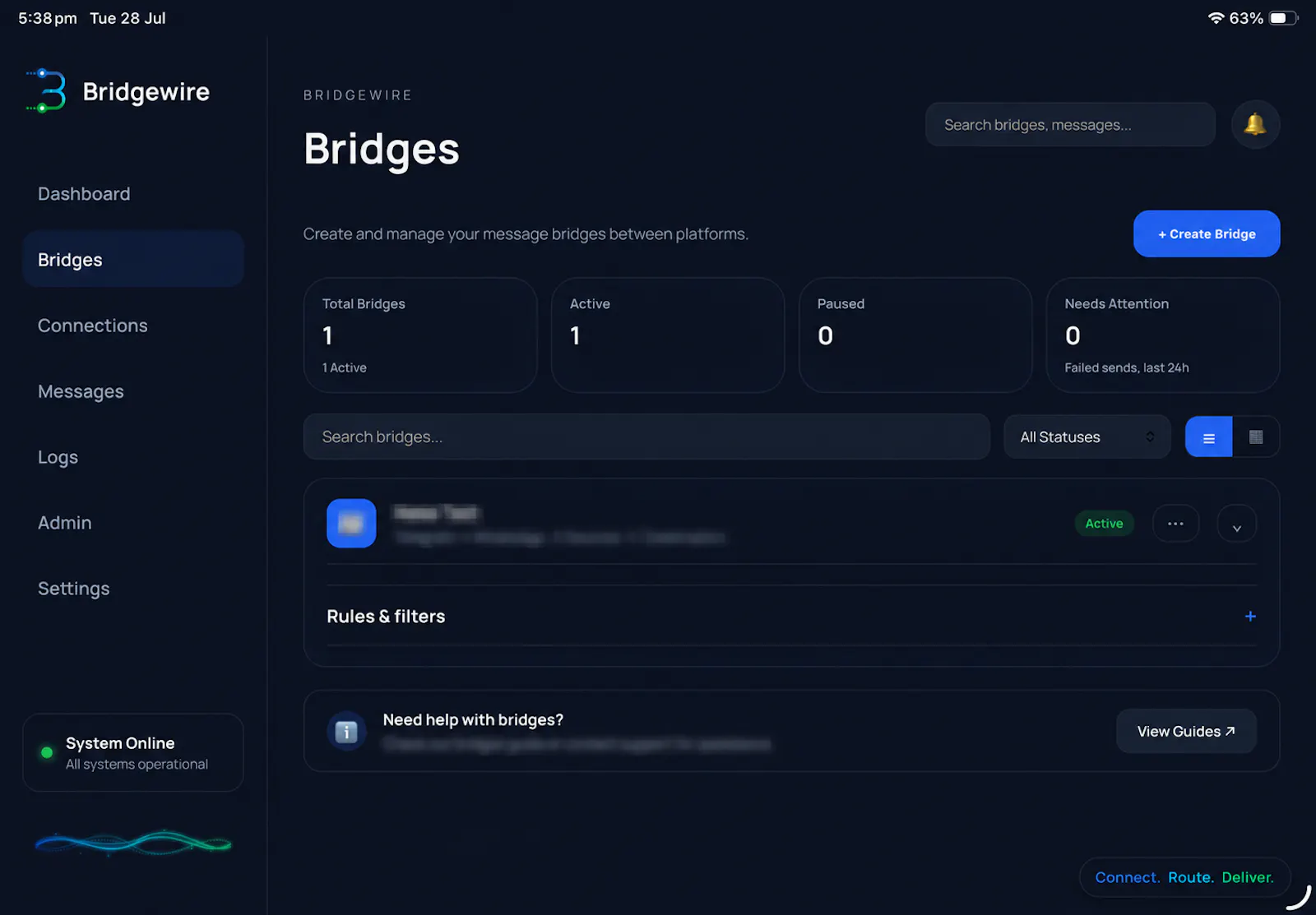 Bridgewire — Connect. Route. Deliver. screenshot 2