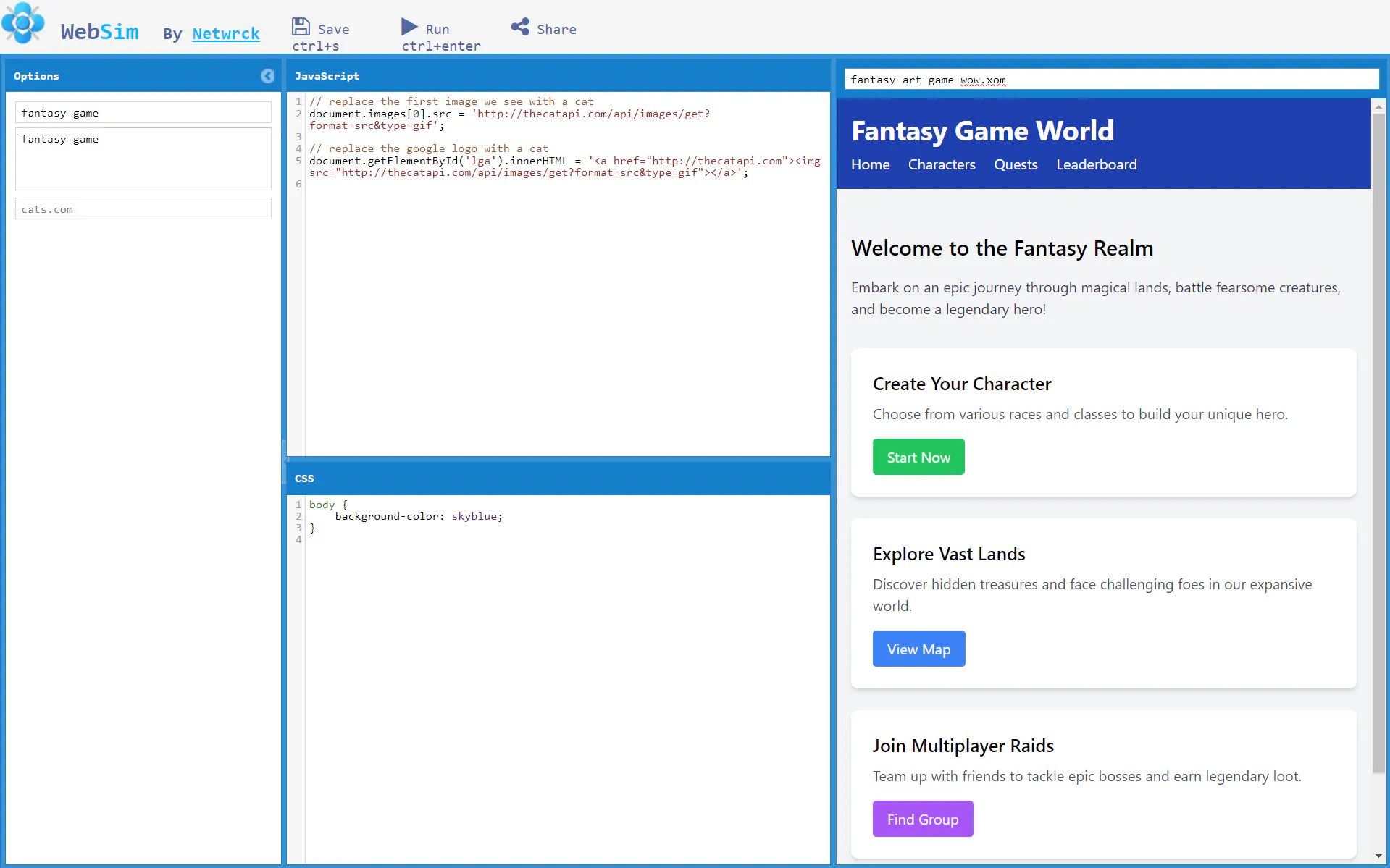 WebSim: Free AI Web Editor and Simulator | Product Hunt