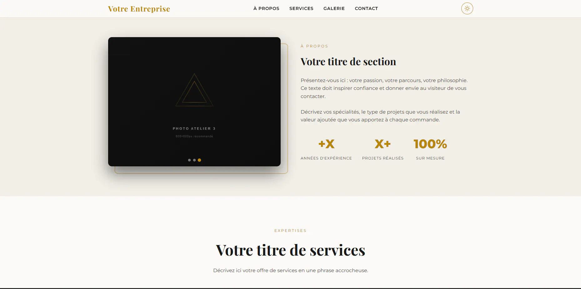 Craftsman Website Template gallery image